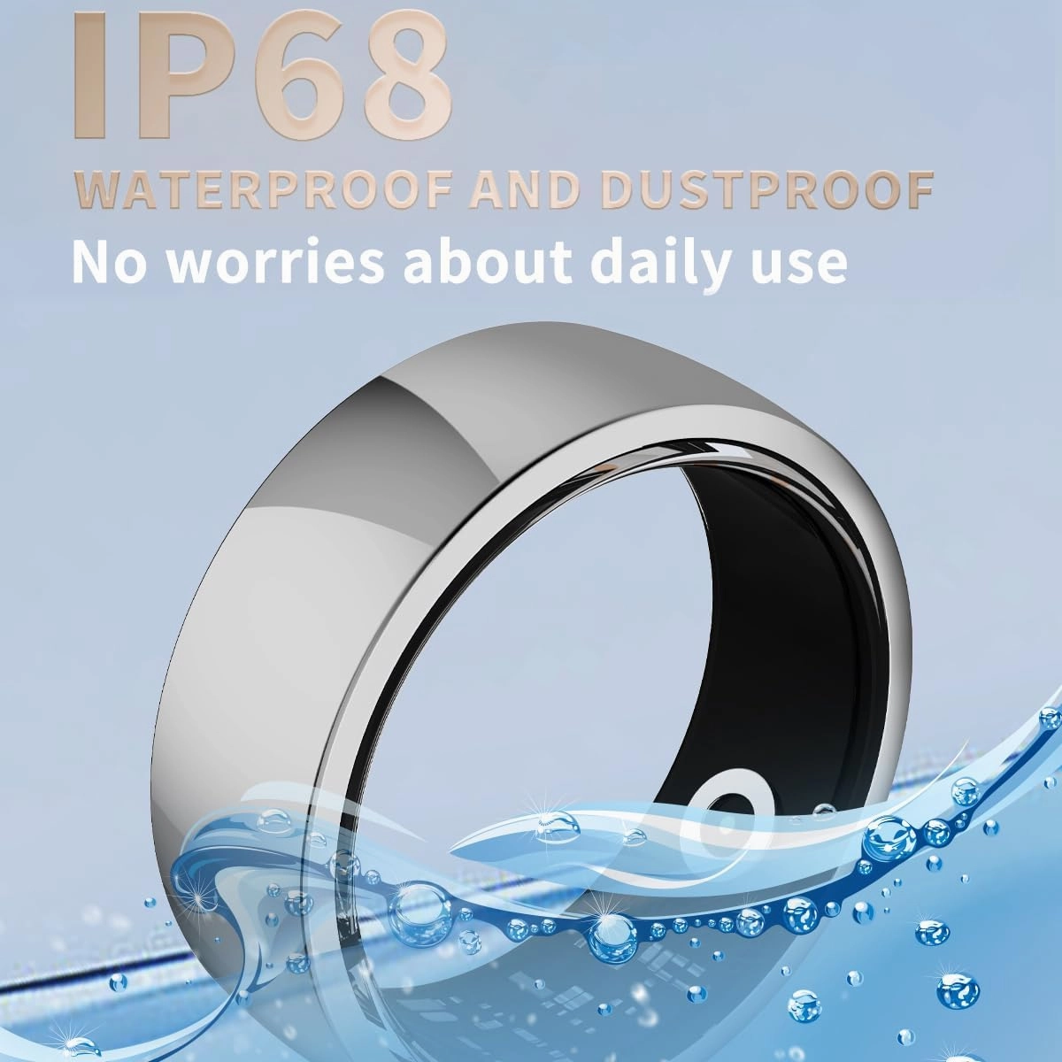 Smart Ring Heart Rate Monitor Fitness Ring Blood Pressure Sleep Tracker Fitness Tracker Pedometer Calories Step Counter Waterproof Smart Rings for Men Women with Charging Case