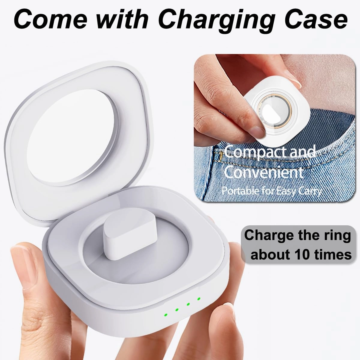 Smart Ring Heart Rate Monitor Fitness Ring Blood Pressure Sleep Tracker Fitness Tracker Pedometer Calories Step Counter Waterproof Smart Rings for Men Women with Charging Case