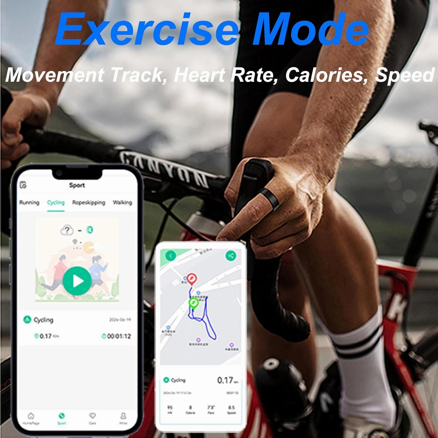Smart Ring Heart Rate Monitor Fitness Ring Blood Pressure Sleep Tracker Fitness Tracker Pedometer Calories Step Counter Waterproof Smart Rings for Men Women with Charging Case