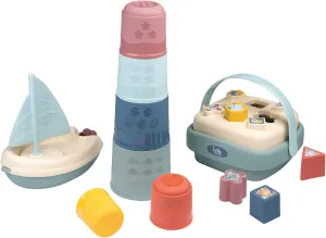 Smoby - 7600140104 Magic Tower - Basket of Shapes - Sailing Boat - From 12 Months