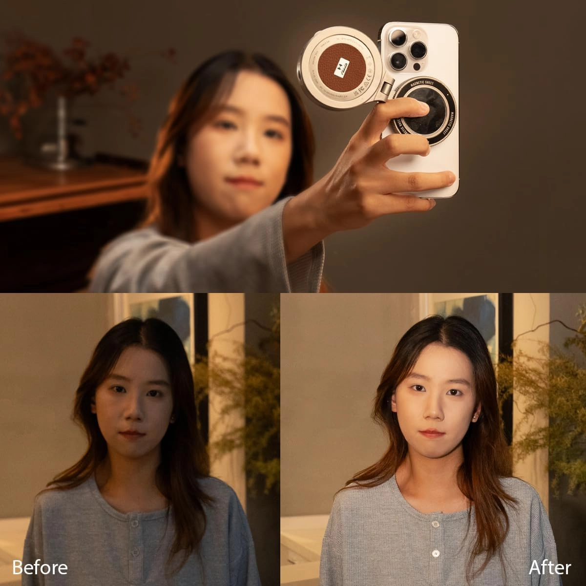 Sol 5 Bi-Color Selfie Light Classic, MagSafe Compatible, 2700-6500K, Portable Lighting for Photography, Filming, Live Streaming, Video Conference