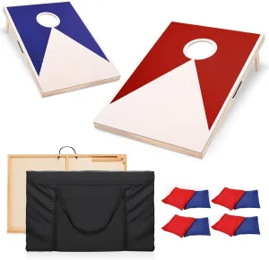Solid Wood Cornhole Set for Family Fun, Ready to Play with All-Weather Bags, Tailgate Size, 3ft x 2ft