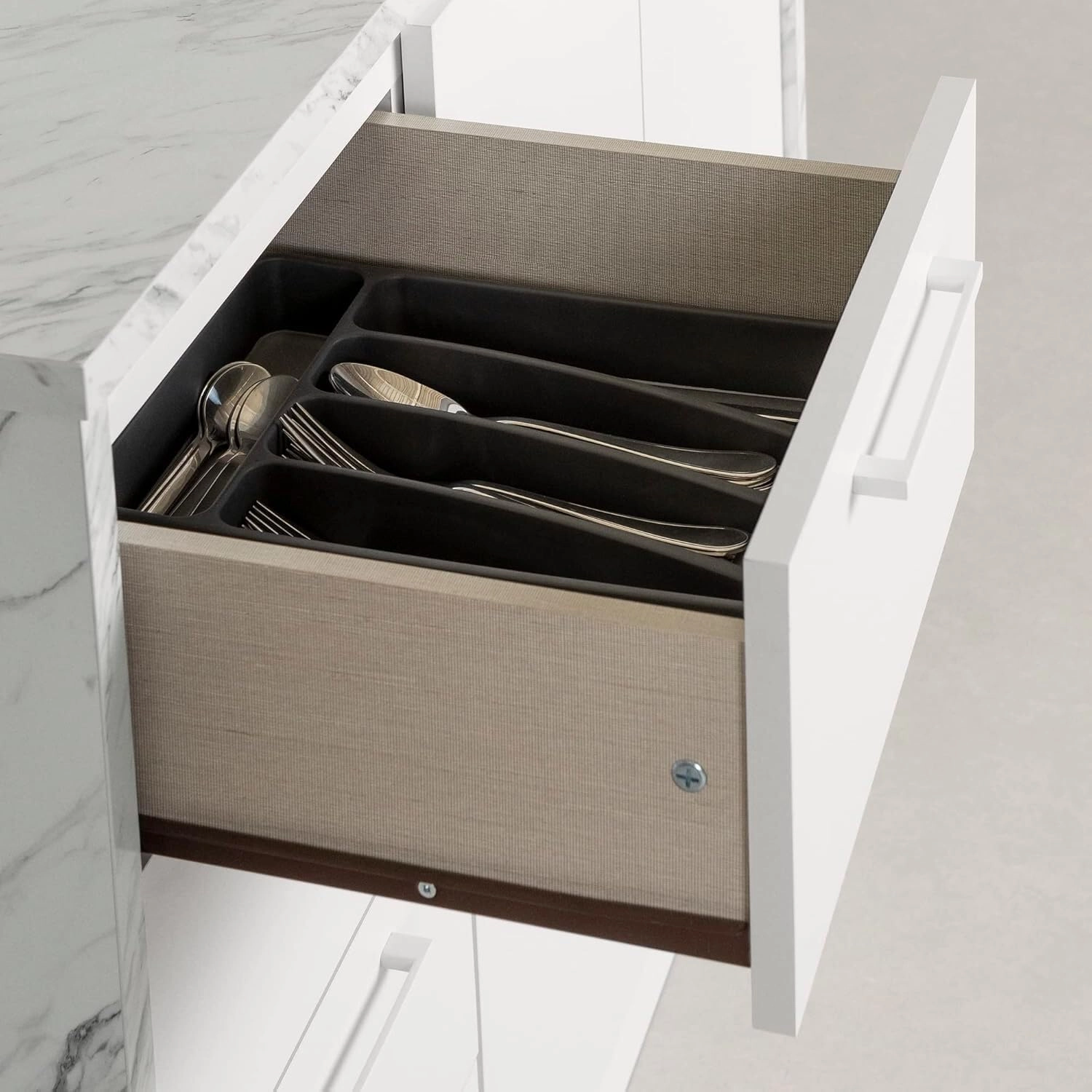 Sophisticated Simplicity Full Size Kitchen Island with Spacious Countertop, Portable Design, Modern Kitchen Furniture, Convenient Storage Drawers White/Faux White Marble Top
