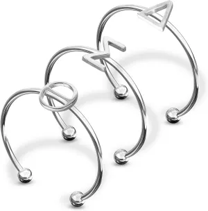 Sorority Shop Delta Sigma Theta Stacking Ring Set - Adjustable Rings with Silver Plating