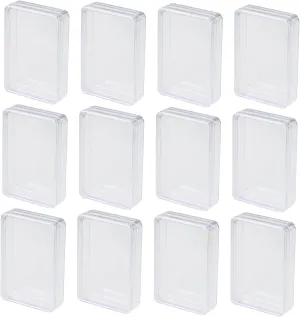 Sosoport 12Pcs Rectangular Plastic Box for Poker Cards Storage Clear Poker Cards Holder Case and Compact Design for Organizing Playing Card Decks and Supplies