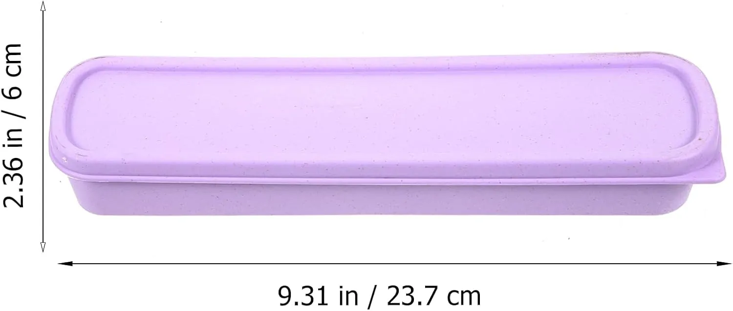 Sosoport Travel Utensil Set With Case 304 Purple Chopsticks Fork Spoon Cutlery Set With Box Reusable Stainless Steel Silverware Set Metal Flatware Set For Travel Camping 1set