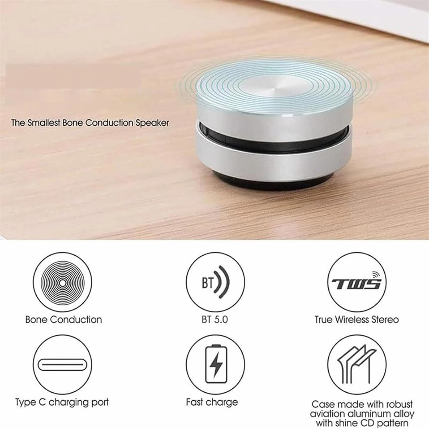 Sound Pod Shower Speaker, The Sound Pod Pro Speaker Waterproof, Soundpod/Stick Tune Portable Wireless Bone Conduction Speakers, with Suction Cup Turn Anything into a Speakers for Bath (Black)