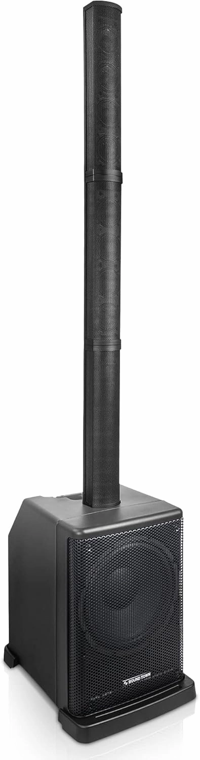 Sound Town Portable Line Array Column PA/DJ System with 12" Powered Subwoofer, TWS Bluetooth, DSP, Carry Bag (CARPO-L2)