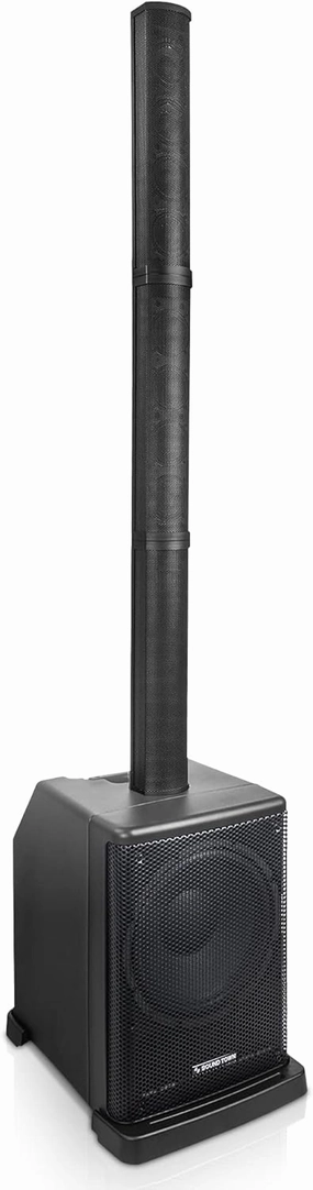 Sound Town Portable Line Array Column PA/DJ System with 12" Powered Subwoofer, TWS Bluetooth, DSP, Carry Bag (CARPO-L2)