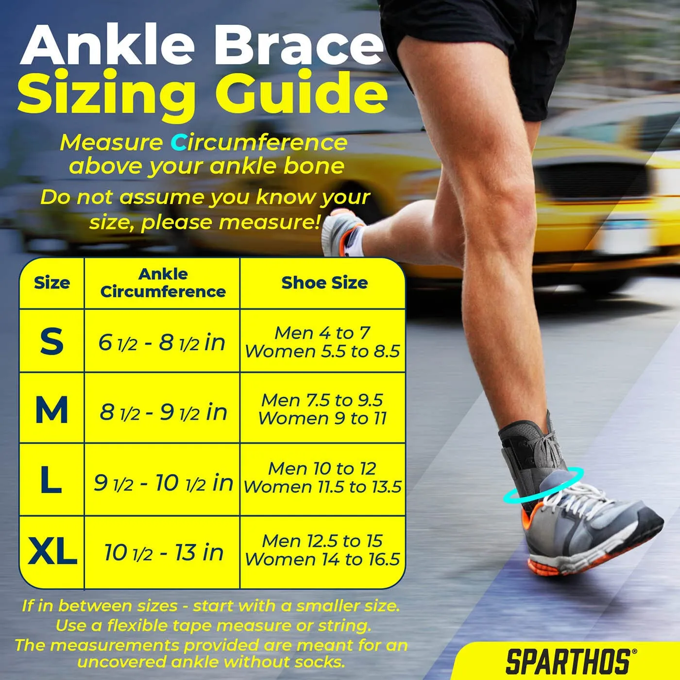 Sparthos Lace Up Ankle Brace - Support for Injury Recovery and Foot Sprains - Compression for Running, Basketball, Volleyball - Compression Stabilizer Braces - For Men & Women (Gray - XL)