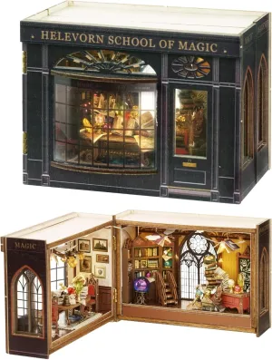 Spilay DIY Miniature Dollhouse Kit with Wooden Furniture, and LED DIY Dollhouse Kit, Handmade Crafts, Birthday, Christmas and Valentine's Day Gifts Magic House Series (Magical Fate)