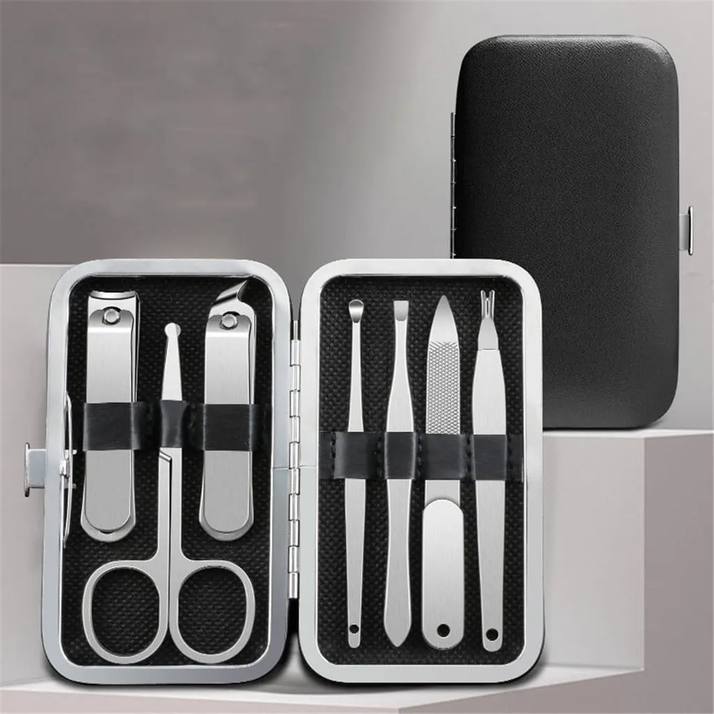 Stainless Steel Nail Clipper Set 7 Pieces Home Nail Scissors Nail Clippers Manicure Tools