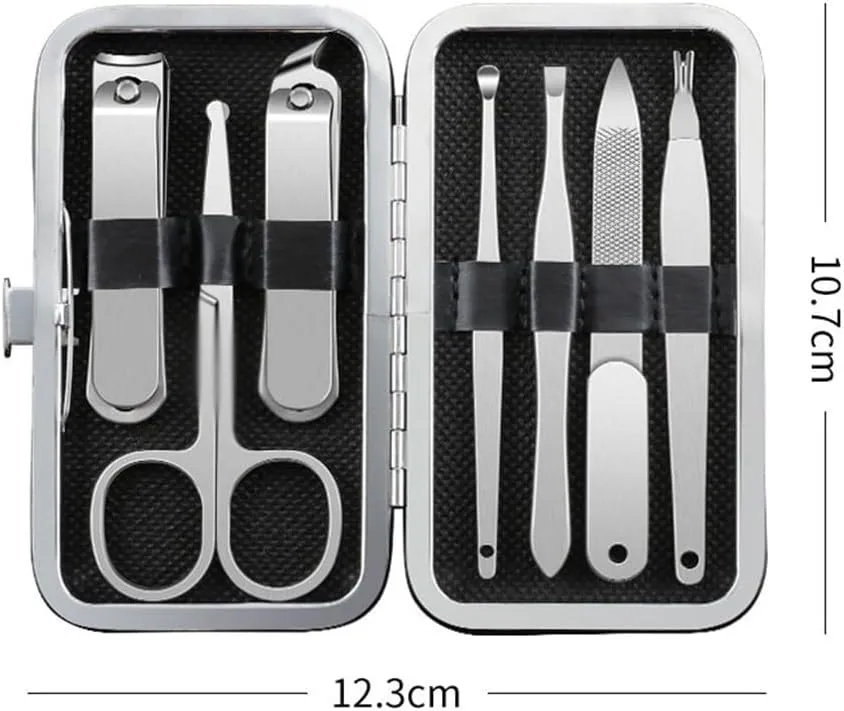 Stainless Steel Nail Clipper Set 7 Pieces Home Nail Scissors Nail Clippers Manicure Tools