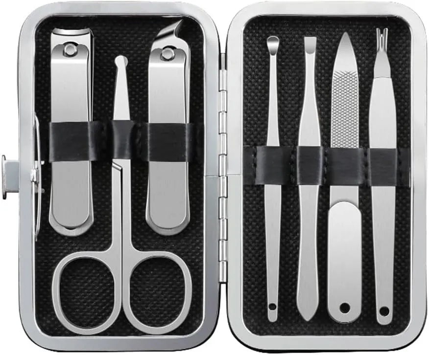 Stainless Steel Nail Clipper Set 7 Pieces Home Nail Scissors Nail Clippers Manicure Tools