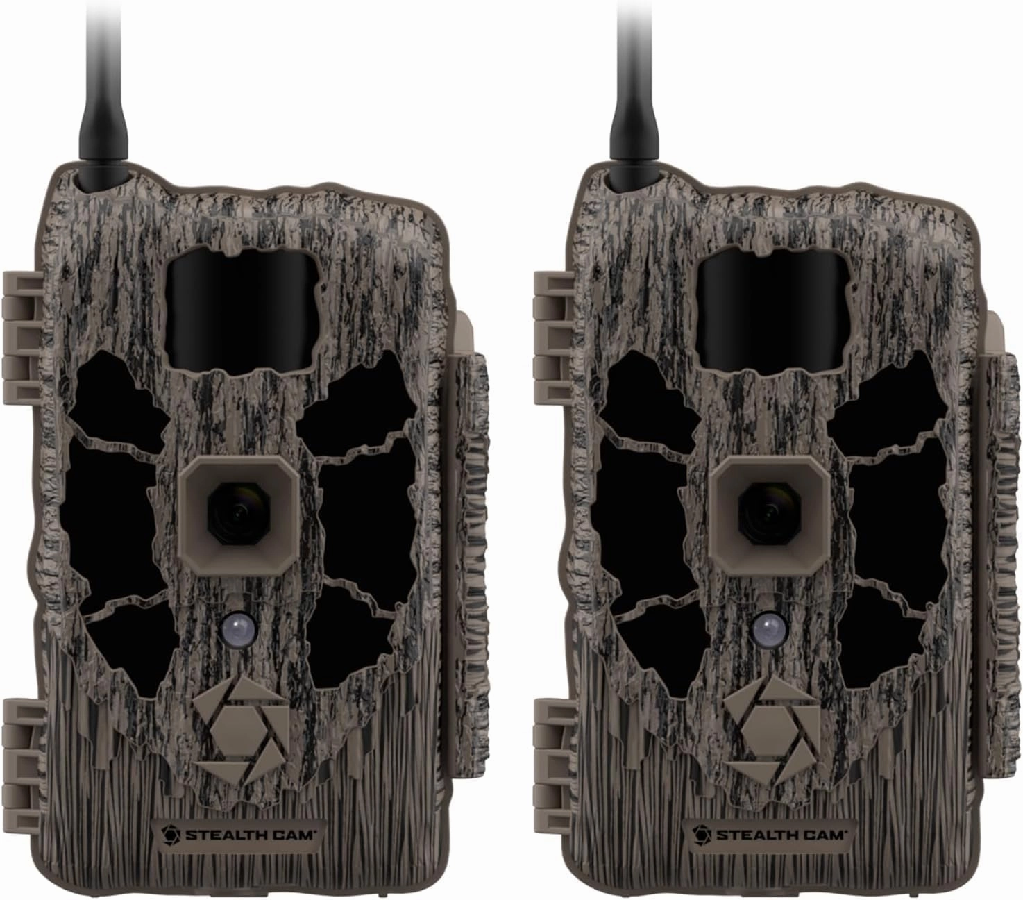 Stealth Cam Deceptor MAX Dual Sim 40MP Photo & 1440P QHD Video No-Glo LED Hunting Cellular Trail Camera, Available on AT&T & Verizon - 32GB SD Card, and Microfiber Cleaning Cloth (Deceptor Max - 2PK)