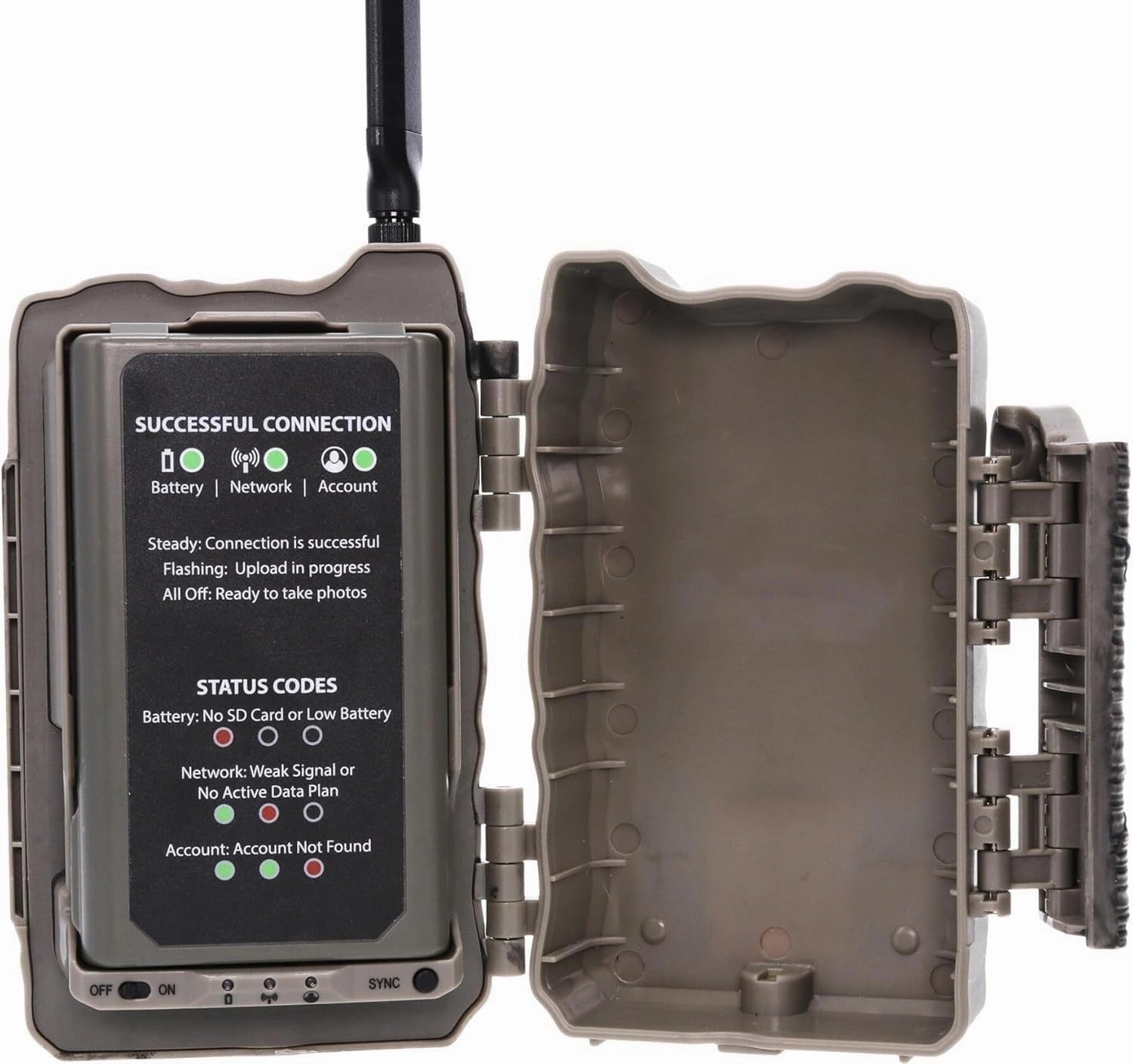 Stealth Cam Deceptor NO GLO 80ft Detection & IR Range 40MP Photo 1440P HD Video Capture Hunting Cellular Trail Camera and FieldMax Lithium Rechargeable Battery Cartridge - Dual Network