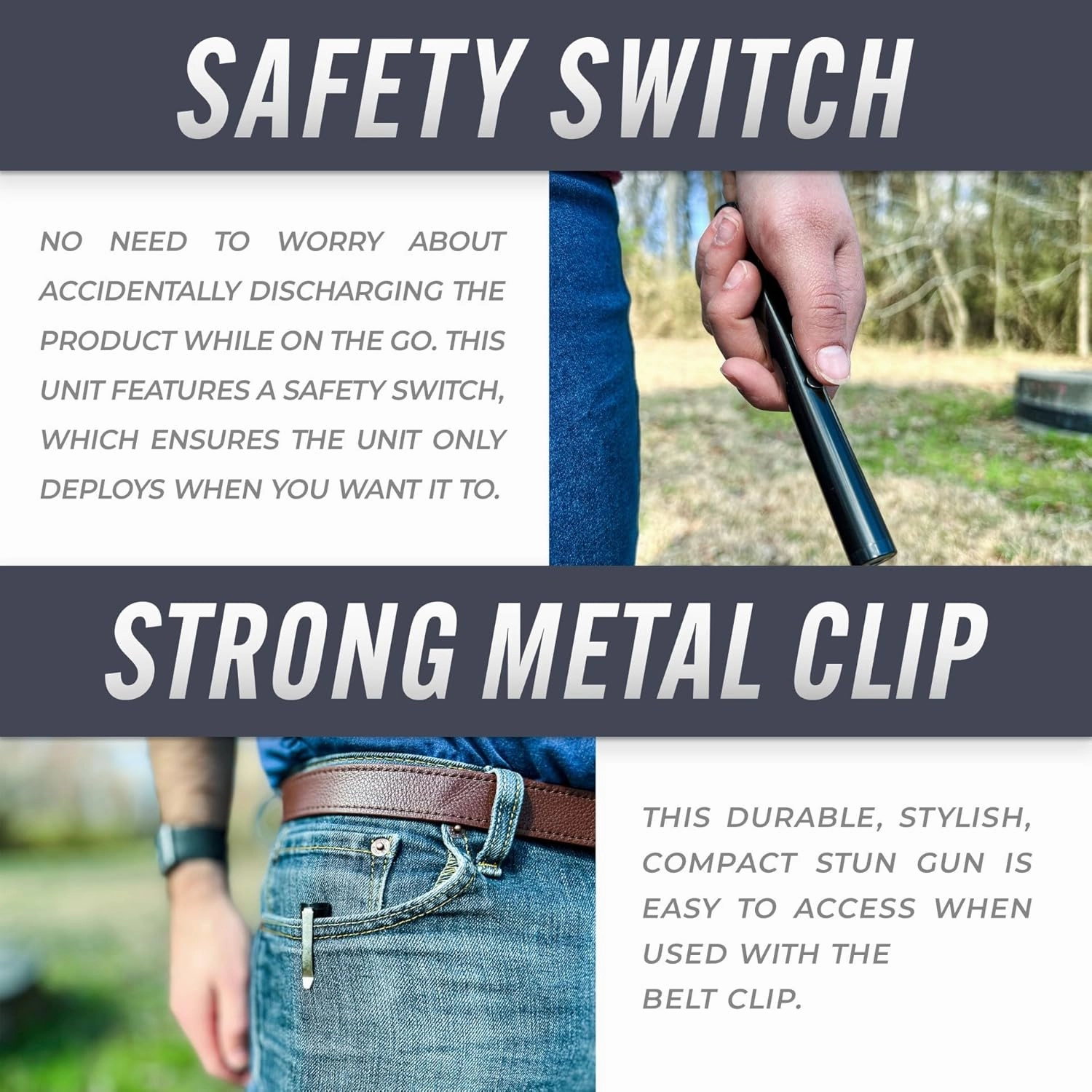 Streetwise Pain Pen 25,000,000 Stun Gun for Self Defense - Tactical Stun Pen for Women and Men, USB Rechargeable, Battery Indicator, Durable Clip, Compact and Concealable for Protection