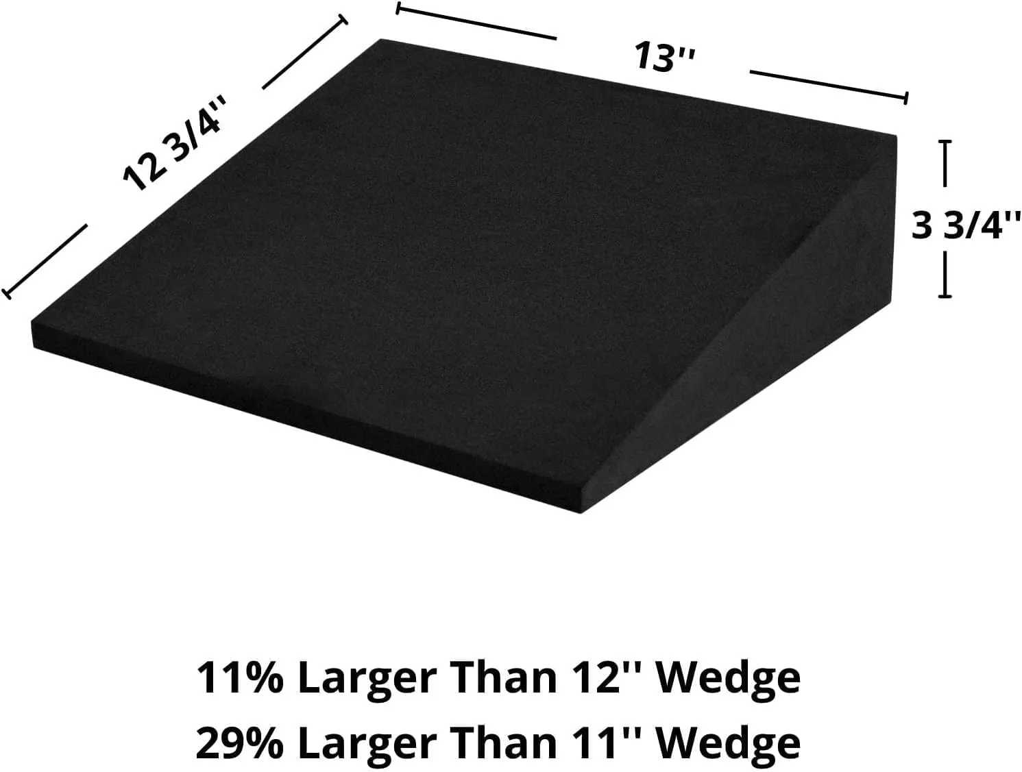 StrongTek 13" Large Yoga Foam Wedge, Slant Board, Calf Stretcher, Improve Lower Leg Strength, Stability, Incline Wedge, Knee Pad, Back Support, Footrest Cushion, Physical Therapy, One Pair