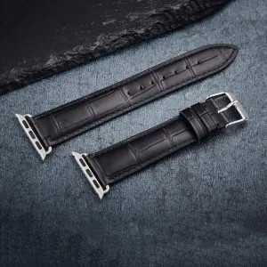 Suitable for Apple Apple Watch Leather Strap Stainless Steel Buckle Cowhide Strap Watch Accessories