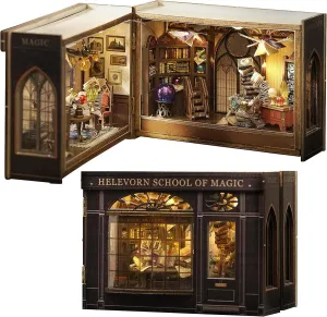 Sutinban Miniature House Kit, Tiny House Kits DIY Flippable Wooden Crafts for Adults and Teens, 1:100 Sacle Mini Model Kits Mini Dollhouse Kit Best Birthday Gifts (Magical Fate)