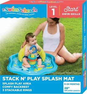 SwimSchool Infant Baby Pool Floats, Free Swimming, Super Buoyant – Ages 6-24 Months – Multiple Colors/Styles – Adjustable Canopies and Seats, Splash & Play Baby Floaties