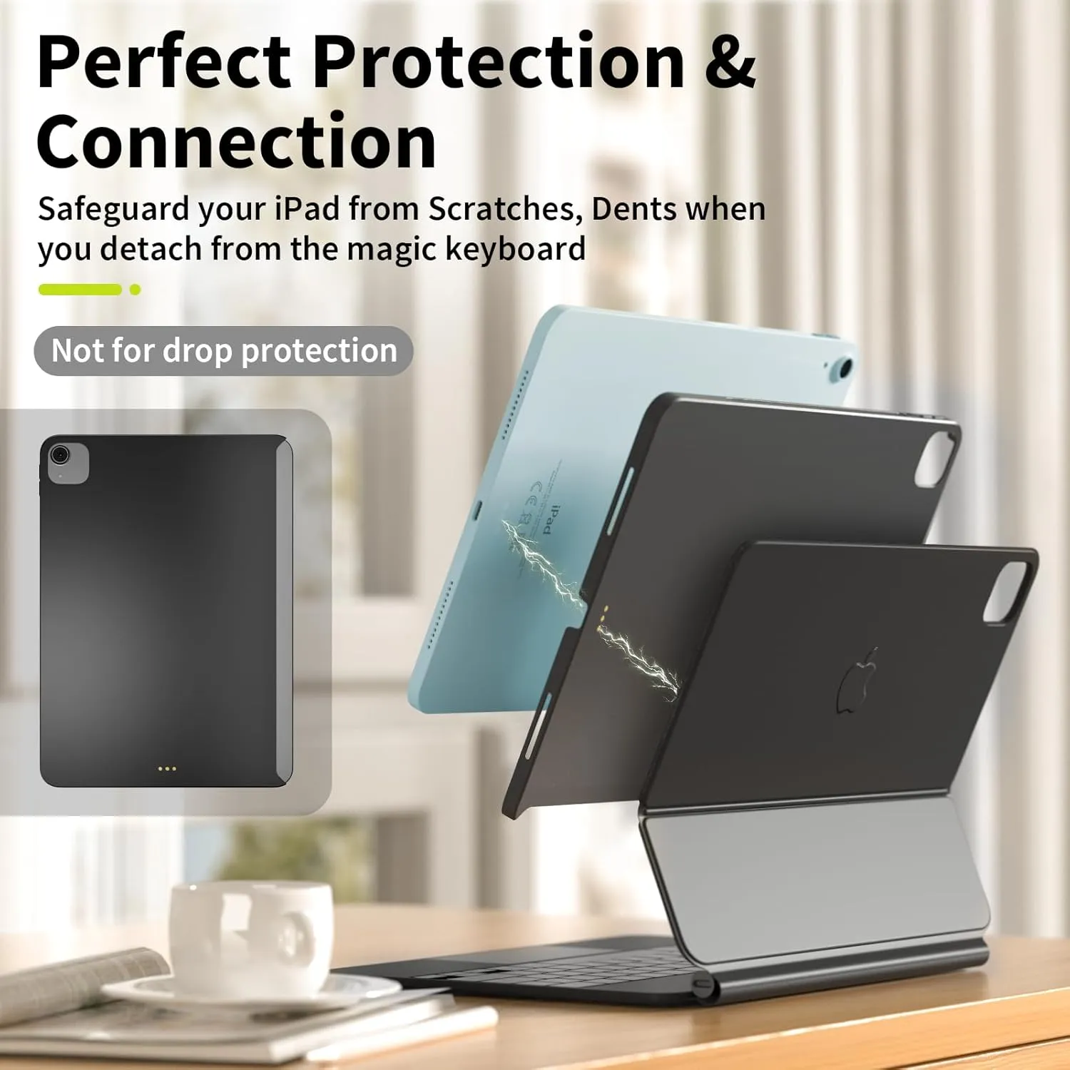 SWITCHEASY CoverBuddy Lite for 2024 iPad Pro 13" - iPad Pro Case Compatible with Magic Keyboard for iPad Pro 13" (M4), for Those Who Don't Have Stylus Pencil - White (1.2)