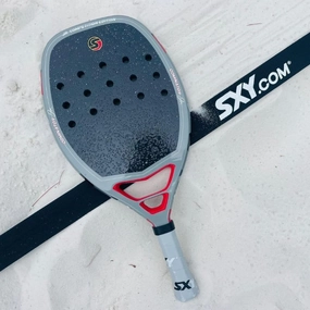 SXY Professional Beach Tennis Court Lines - Adjustable, Easy Setup for Doubles and Singles Courts, Includes Stakes and Stylish Carrying Case