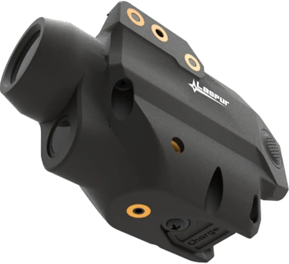 Tactical Sub Compact Rail Mount Laser Sight with Flashlight Light Integrated Combo, Built-in USB Rechargeable Battery Accessory Remaining Battery Display