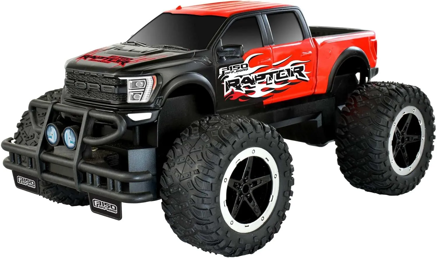 Taiyo: Ford Raptor RC - Black & Red - 1:16 Scale Truck, 2.4GHz Remote Controlled Vehicle, Controller, USB Charging Battery, Off Road Design, Licensed