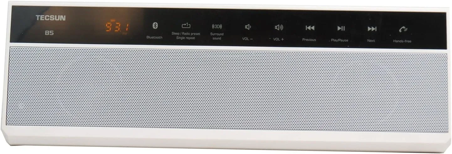 Tecsun B5 Wireless Bluetooth Speaker with Digtial Radio and MP3 Player - White