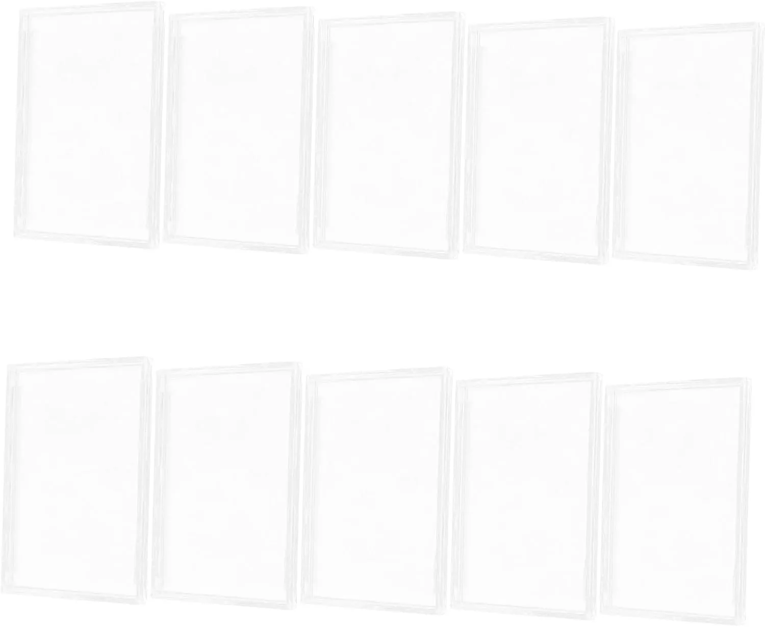 TEHAUX 40pcs Transparent Acrylic Card Holder Case Reusable Hard Sleeve for Business Cards Trading and Photos Lightweight and Compact Design for Easy Storage and Display