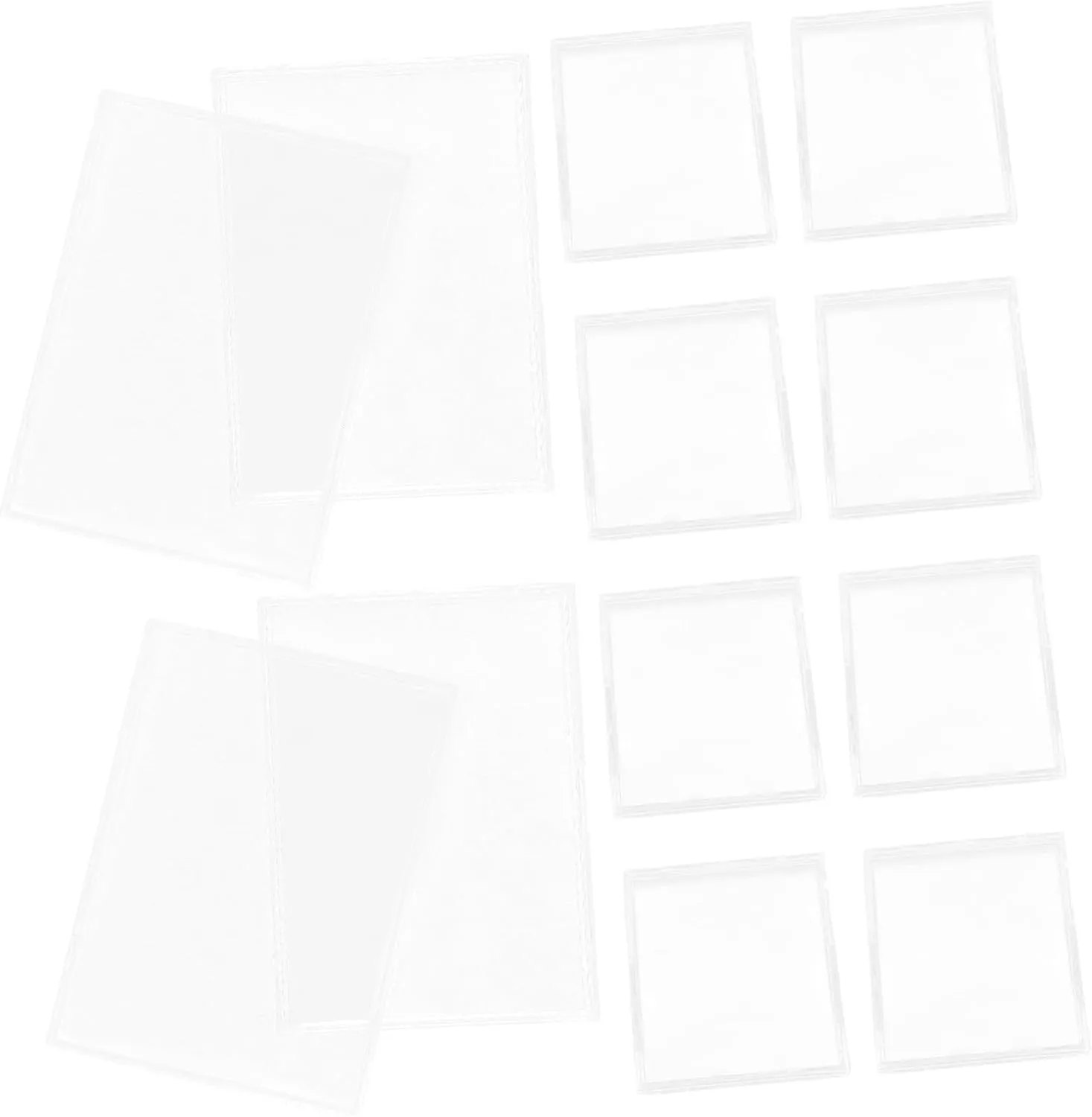 TEHAUX 40pcs Transparent Acrylic Card Holder Case Reusable Hard Sleeve for Business Cards Trading and Photos Lightweight and Compact Design for Easy Storage and Display
