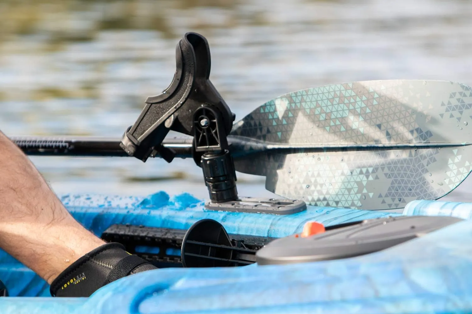The Catch Kayak Paddle|Adjustable Fiberglass Shaft with Nylon Blades|Lightweight, Adjustable| Perfect for Kayak Fishing, 98.5 inch (250cm) - Arctic Blue - PS1973-00
