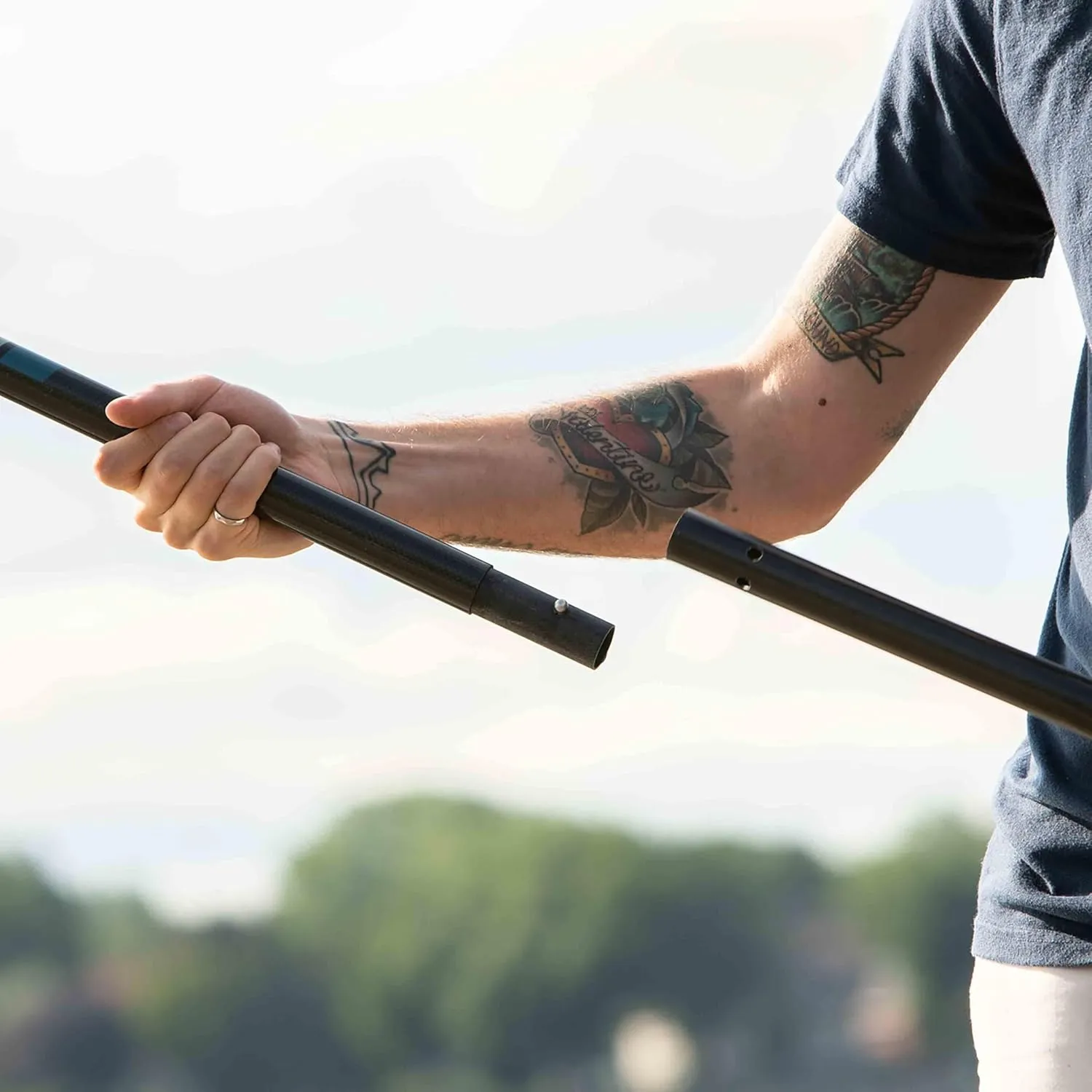The Catch Kayak Paddle|Adjustable Fiberglass Shaft with Nylon Blades|Lightweight, Adjustable| Perfect for Kayak Fishing, 98.5 inch (250cm) - Arctic Blue - PS1973-00