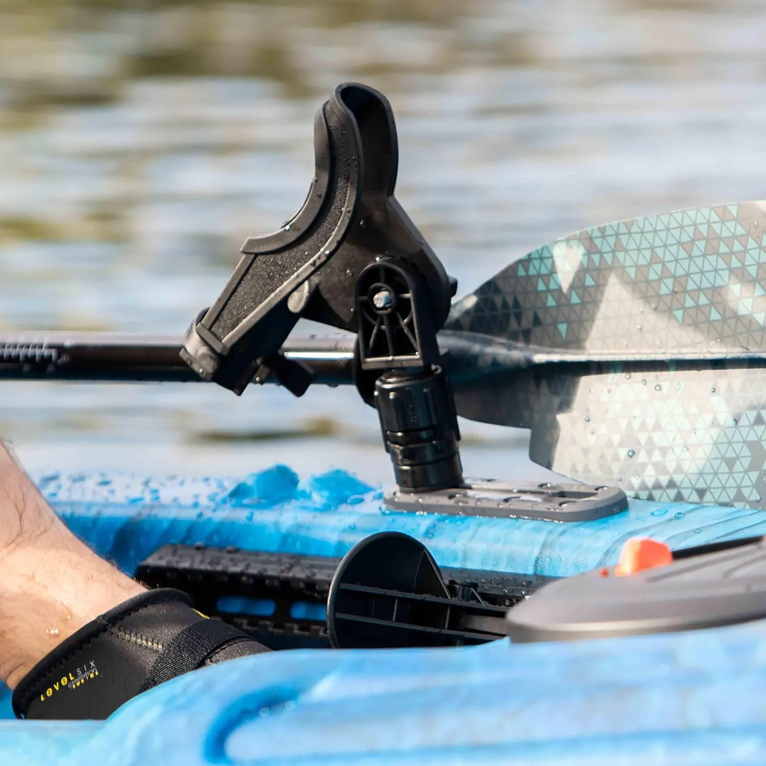 The Catch Kayak Paddle|Adjustable Fiberglass Shaft with Nylon Blades|Lightweight, Adjustable| Perfect for Kayak Fishing, 98.5 inch (250cm) - Arctic Blue - PS1973-00