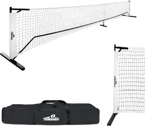 THUNDERBAY Portable 22FT Pickleball Net, Game Standard Size, Anti-sag Design, Stable Metal Frame and Powerful PE Net