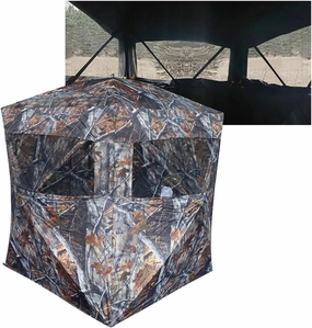 THUNDERBAY SPUR Collector 2-4 Person Hunting Blind, Portable Ground Blind with Silent Sliding Window, Portable Durable Hunting Tent for Deer & Turkey Hunting