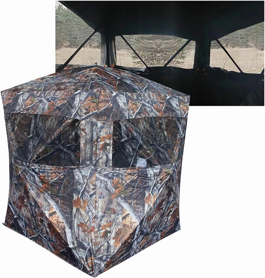 THUNDERBAY SPUR Collector 2-4 Person Hunting Blind, Portable Ground Blind with Silent Sliding Window, Portable Durable Hunting Tent for Deer & Turkey Hunting
