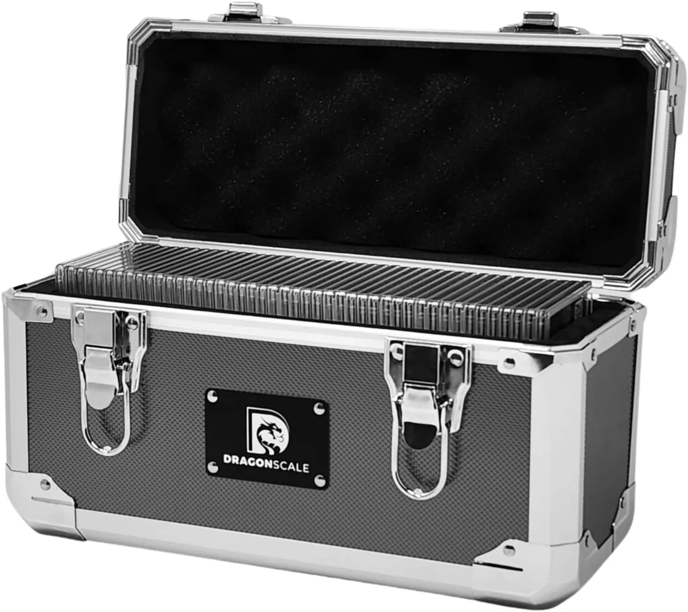 Titan Metal Slab Case – Holds 45 Graded Sports and Trading Cards – Durable Aluminum Storage Box for PSA, BGS, CGC Slabs – XC-45 Grey