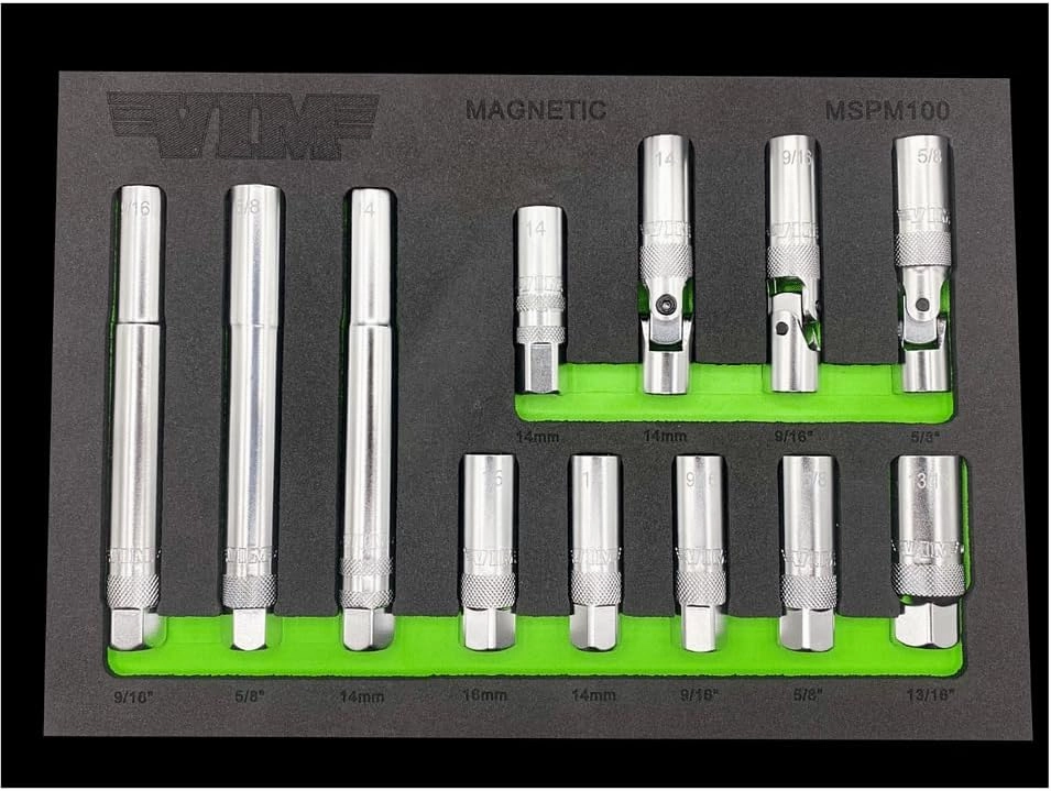 Tools 12 PC. 3/8'' DR. Magnetic Spark Plug Master Set