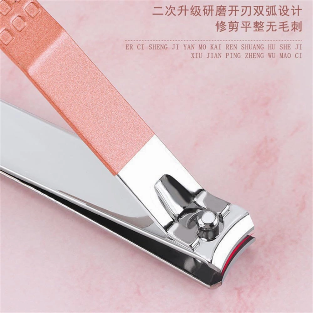 Tools Stainless Steel Manicure Set Nail Clippers Dead Skin Scissors Nail Groove Nail Tools,Black 7 Piece Set