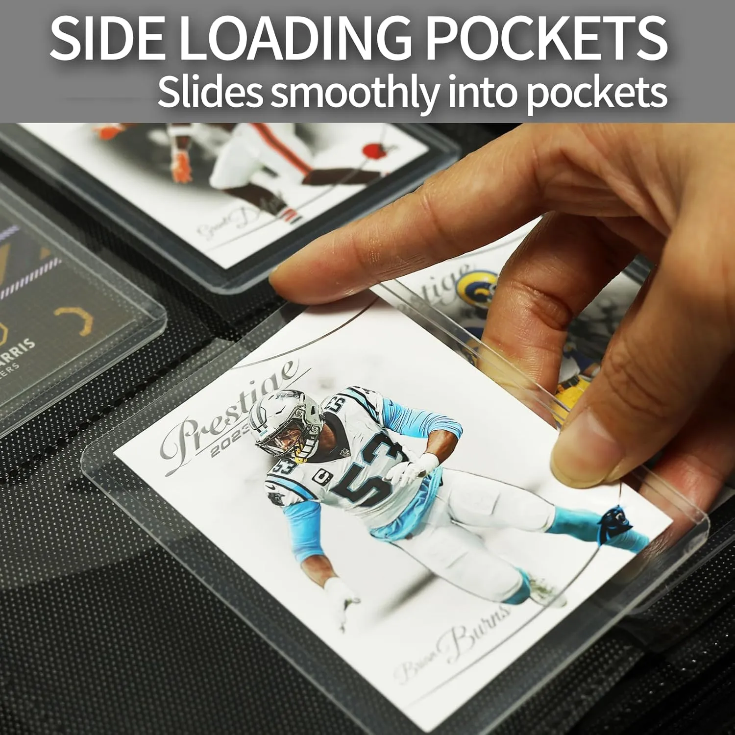 Toploaders Binder,Portable 4 Pockets Trading Card Holder Albums for Sports, Trading, and Gaming Cards Red