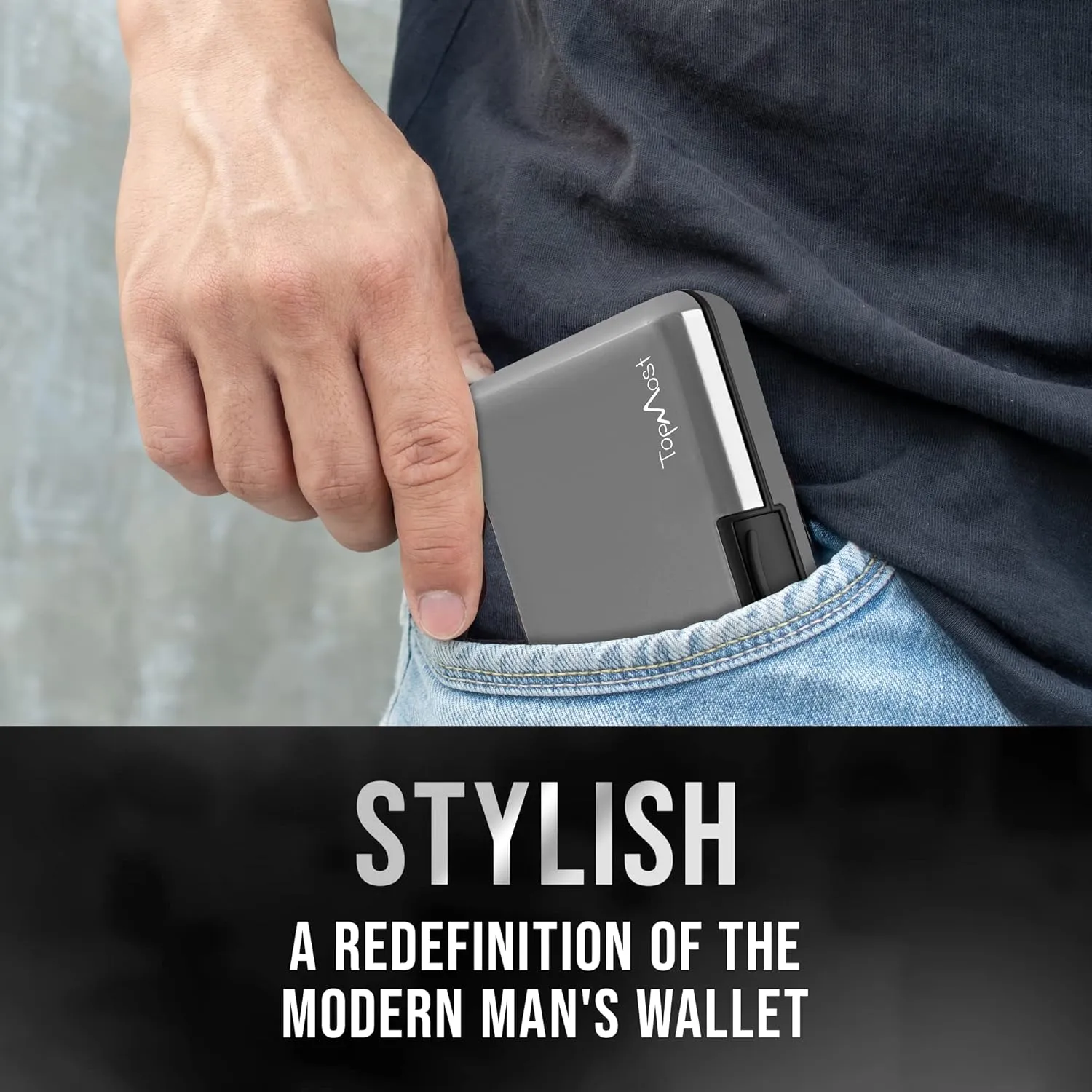 TopMost Aluminum Wallet, Card Case Wallet, Metal RFID Credit Card Holder for Men & Women, 6 Cotton Slots for 12 Cards And Bills, Rfd Protective