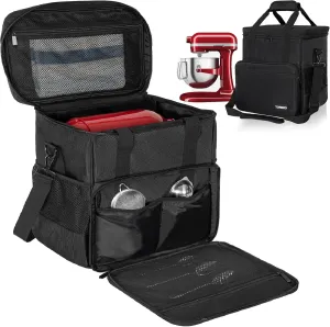 TORIBIO Kitchen Mixer Storage Bag Compatible with KitchenAid and Extra Accessories, Mixer Portable Carrying Bag/Case fit for 6-Quart and 8-Quart Mixers, 15.7" x 10.6" x 17.7"