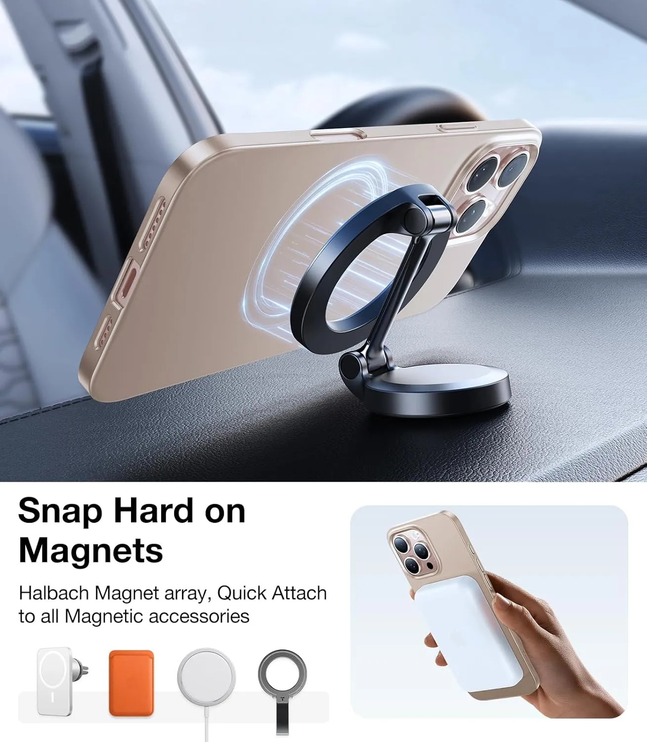 TORRAS Magnetic Slim Fit for iPhone 16 Pro Case 6.3 inch, Ultra-Thin 16 Pro Case Compatible with MagSafe, Lightweight Matte Anti-Scratch Hard PC Cover Phone Case for iPhone 16 Pro, Desert Titanium