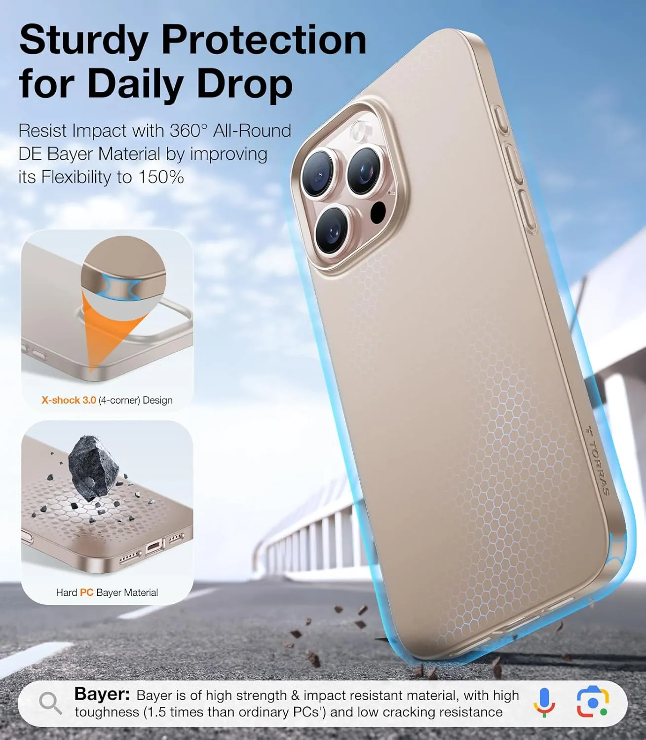 TORRAS Magnetic Slim Fit for iPhone 16 Pro Case 6.3 inch, Ultra-Thin 16 Pro Case Compatible with MagSafe, Lightweight Matte Anti-Scratch Hard PC Cover Phone Case for iPhone 16 Pro, Desert Titanium