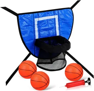 Totority 1Set Trampoline Basketball Hoop Basketball Rack for Trampoline Games Compact Design with Balls Inflator for Indoor Outdoor Fun