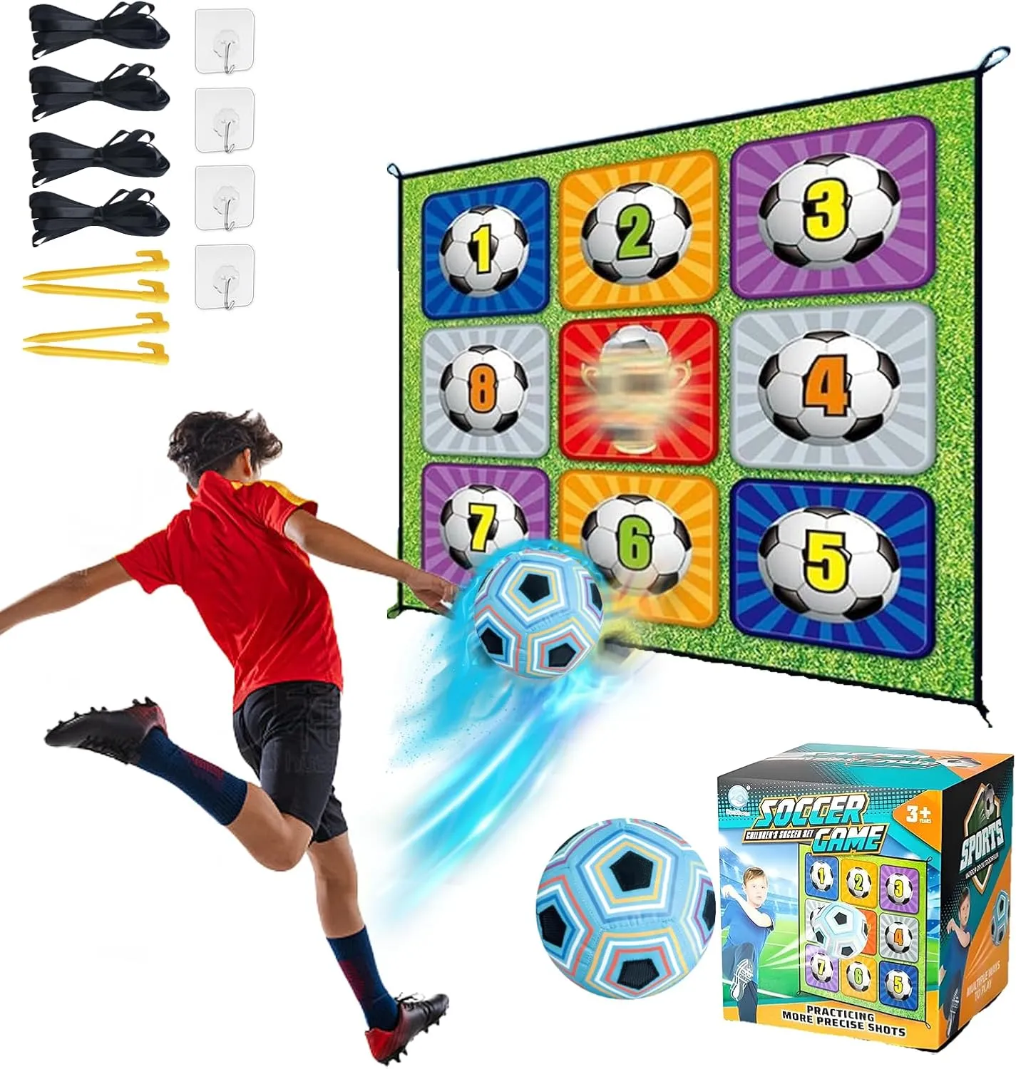 Toy Soccer Game Set, Indoor Outdoor Backyard Games for Kids,Soccer Gifts for 3-5 6-8 8-12 Years Old Boys Birthday