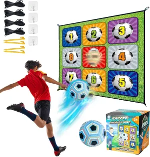 Toy Soccer Game Set, Indoor Outdoor Backyard Games for Kids,Soccer Gifts for 3-5 6-8 8-12 Years Old Boys Birthday