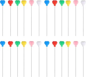 TOYANDONA 50Pcs Miniature Balloons Dollhouse 3D Balloons Cake Picks Plastic for Fairy Garden Bonsai Dollhouse Cake DIY Decorations (Heart Shape)